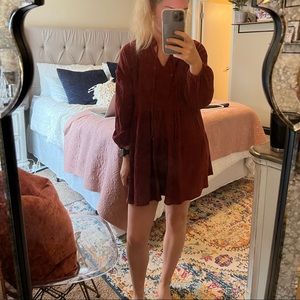 Burnt Orange Baby Doll Dress - Never Worn